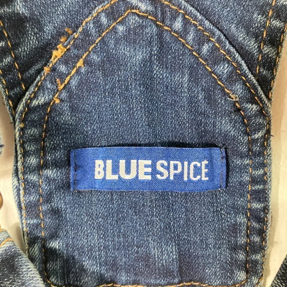 Womens Blue Spice‎ Jean Denim Stretch Shortalls 9